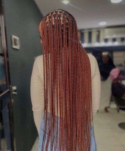 Small Medium Knotless Braids