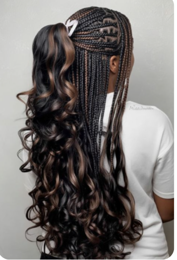 Small Medium French Braids