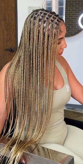 Small knotless braids